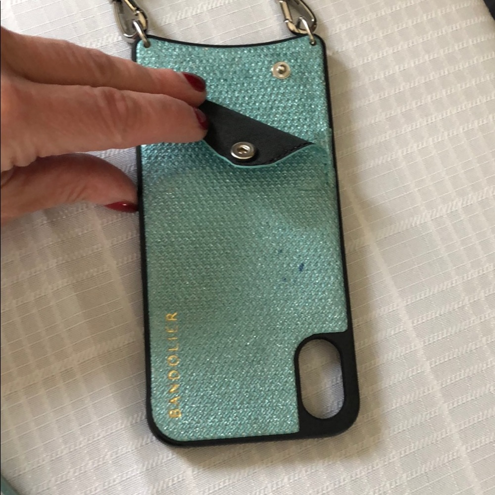 Bandolier turquoise with sparkles IPhone X
